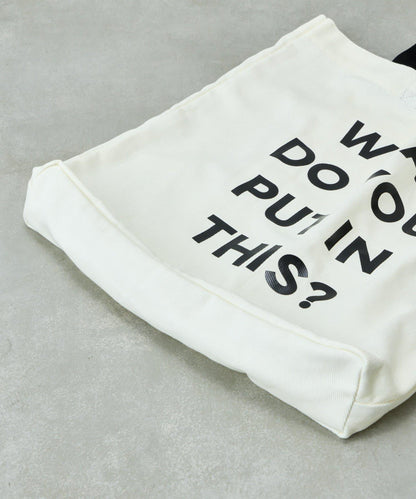 棉帆布標誌手提包