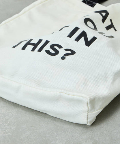 棉帆布標誌手提包