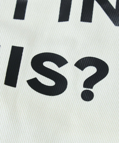 棉帆布標誌手提包