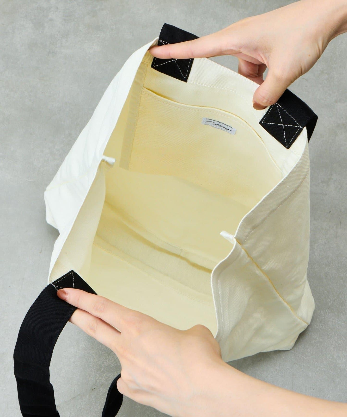 棉帆布標誌手提包