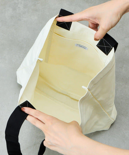 棉帆布標誌手提包