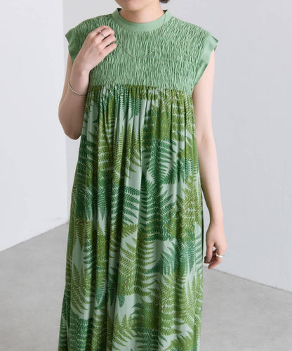 ear PAPILLONNER 蕨葉圖案連衣裙