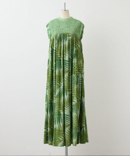 ear PAPILLONNER 蕨葉圖案連衣裙