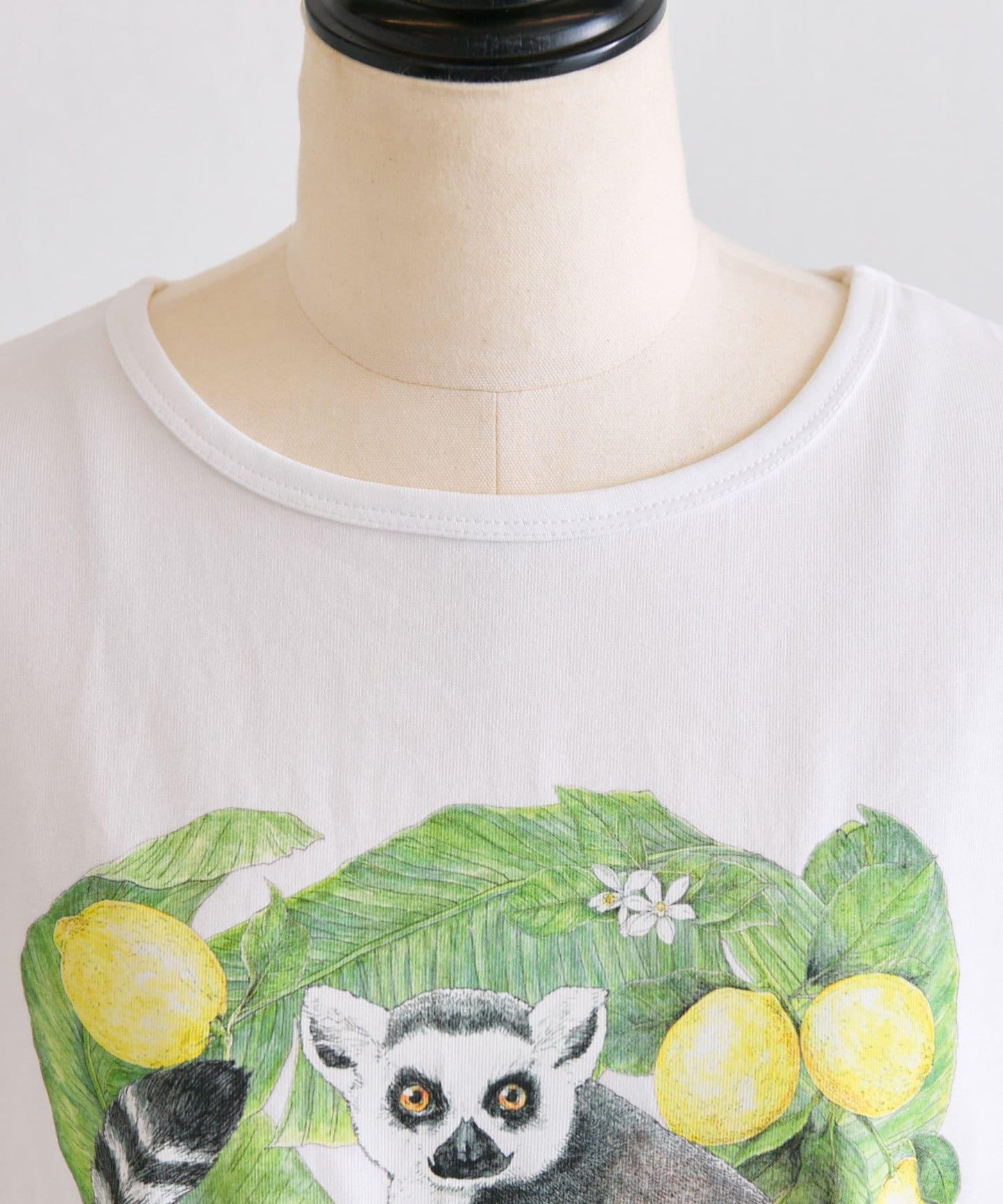 ear PAPILLONNER 環尾狐猴刺繡T恤