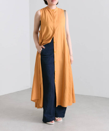 ear PAPILLONNER 側鬆緊無袖連衣裙