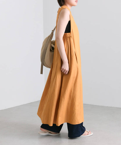 ear PAPILLONNER 側鬆緊無袖連衣裙