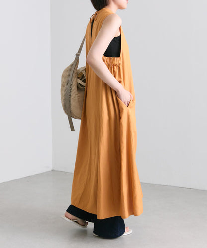 ear PAPILLONNER 側鬆緊無袖連衣裙