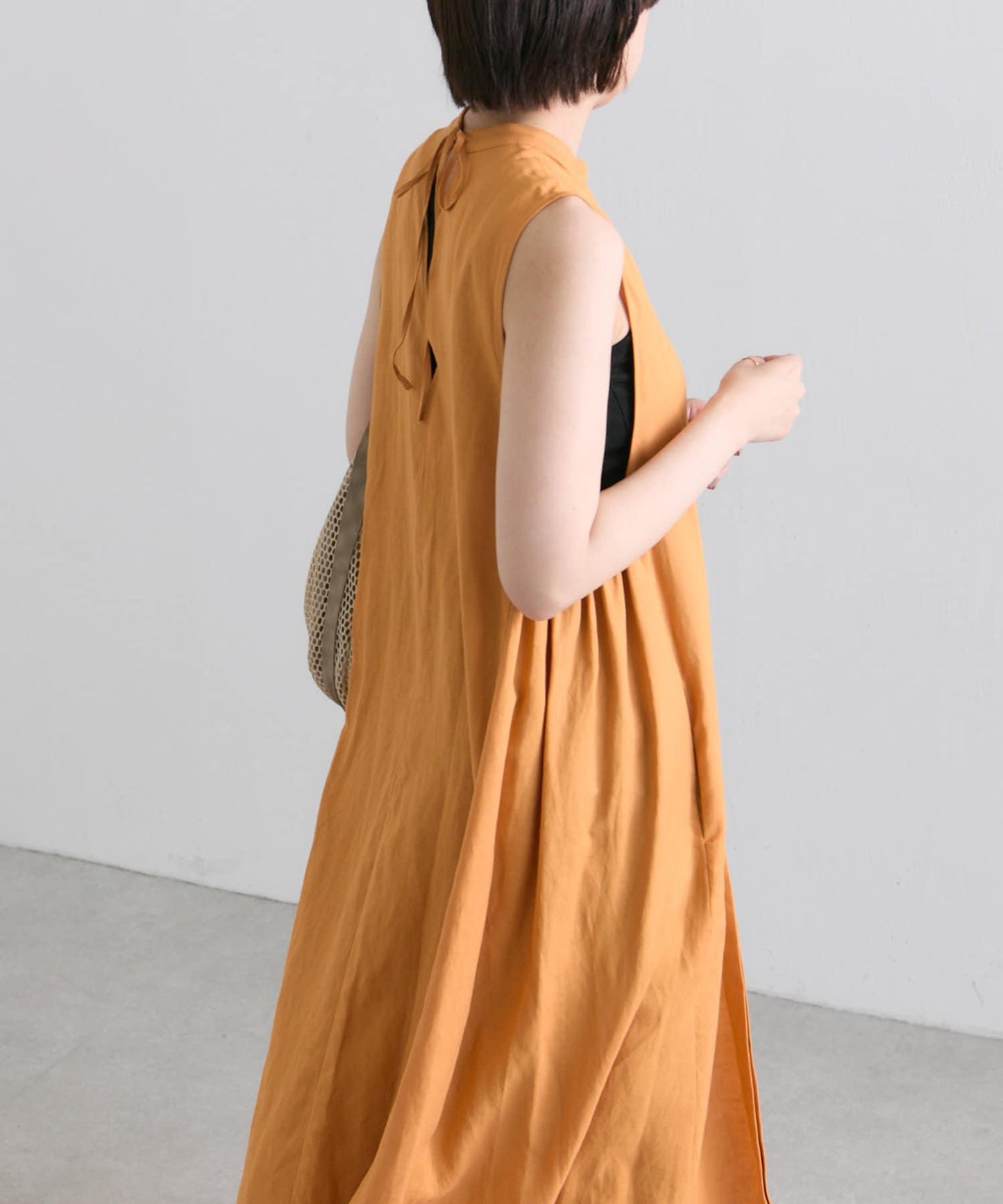 ear PAPILLONNER 側鬆緊無袖連衣裙