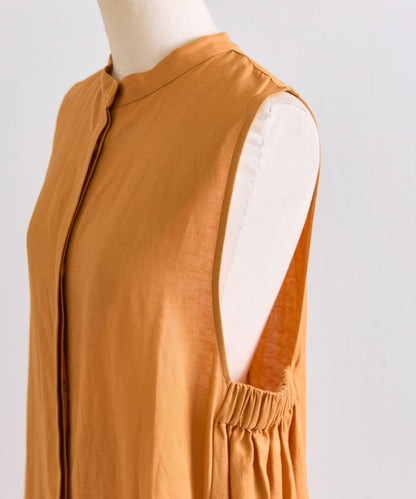 ear PAPILLONNER 側鬆緊無袖連衣裙