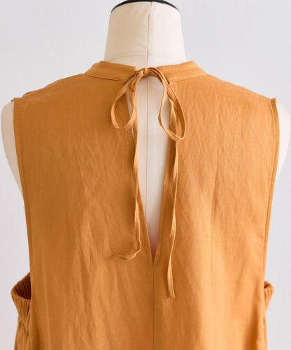 ear PAPILLONNER 側鬆緊無袖連衣裙