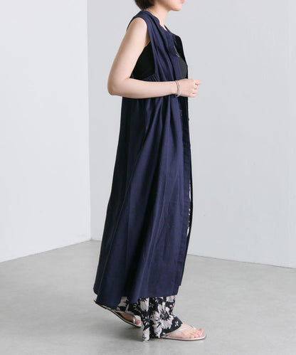 ear PAPILLONNER 側鬆緊無袖連衣裙