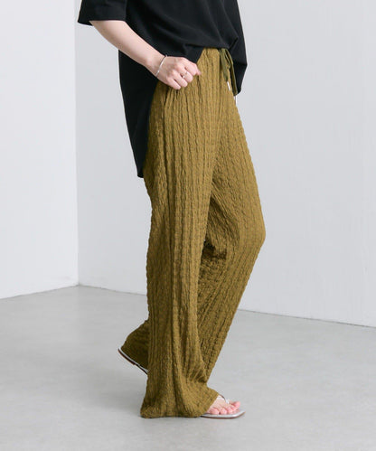ear PAPILLONNER 波紋質感 喇叭版型 褲子