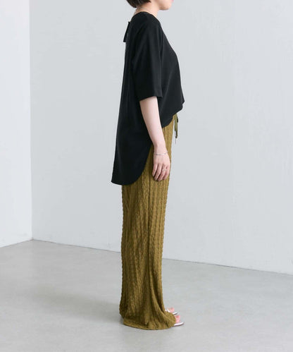 ear PAPILLONNER 波紋質感 喇叭版型 褲子