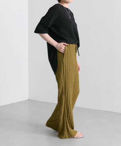 ear PAPILLONNER 波紋質感 喇叭版型 褲子
