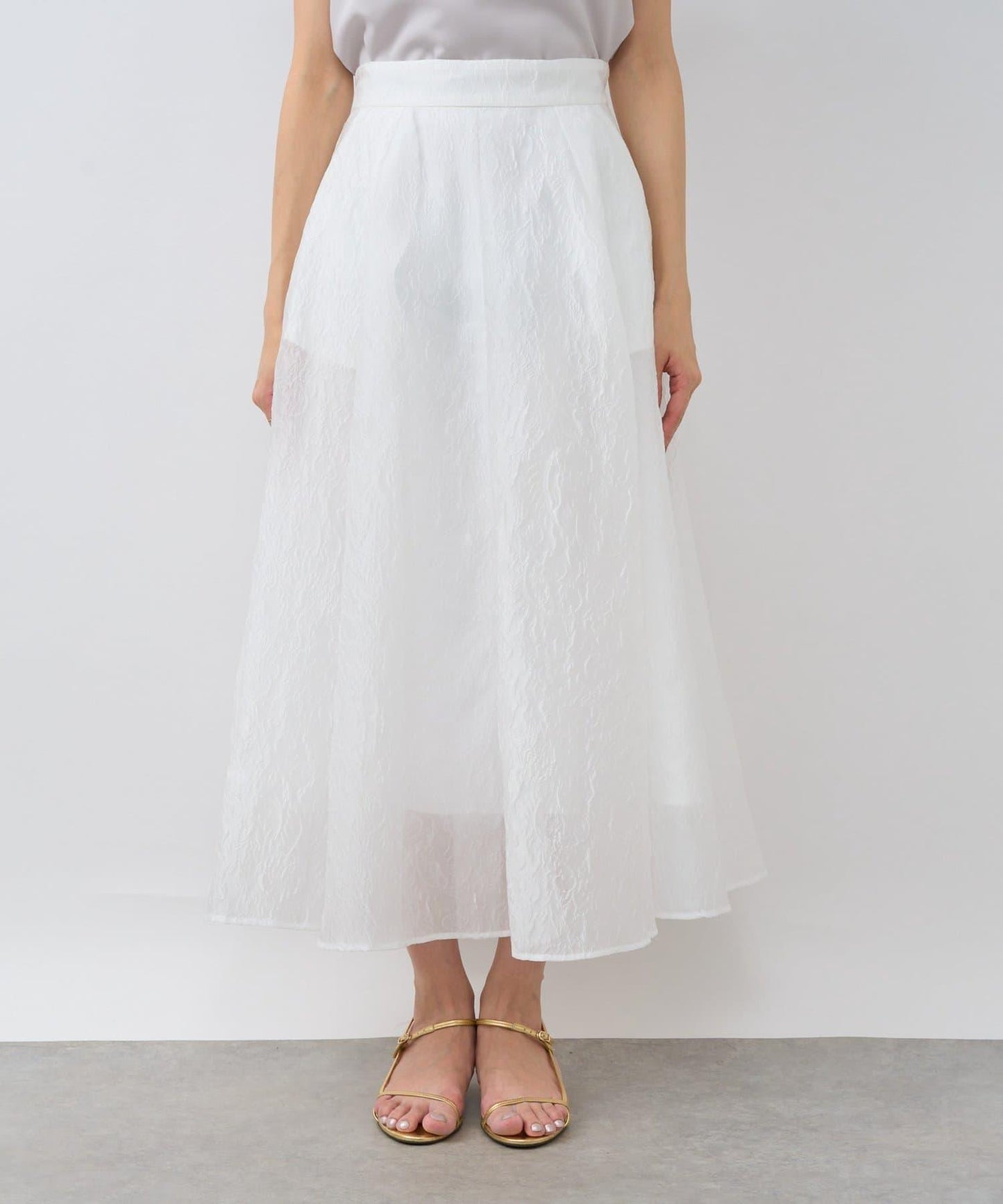 透紗提花半身裙