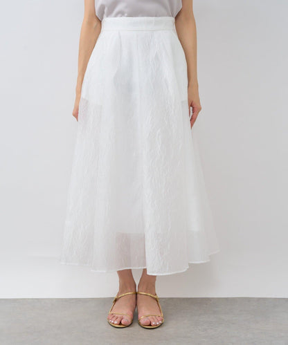 透紗提花半身裙