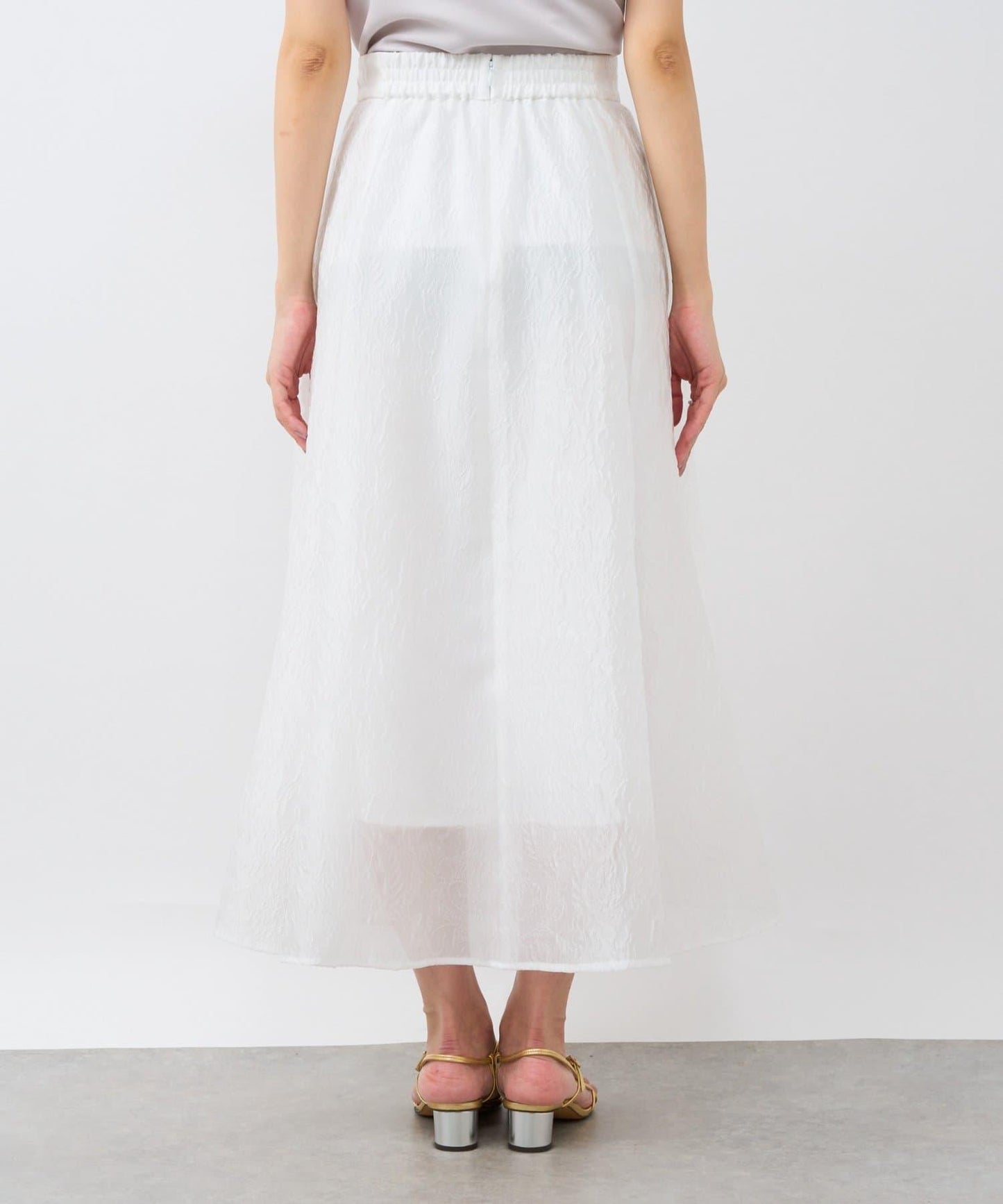 透紗提花半身裙