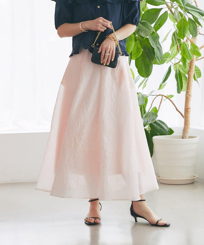 透紗提花半身裙