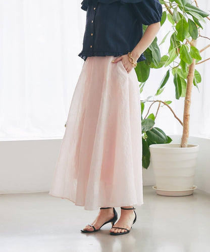 透紗提花半身裙