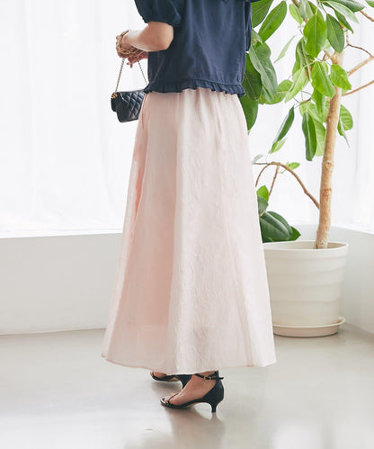 透紗提花半身裙