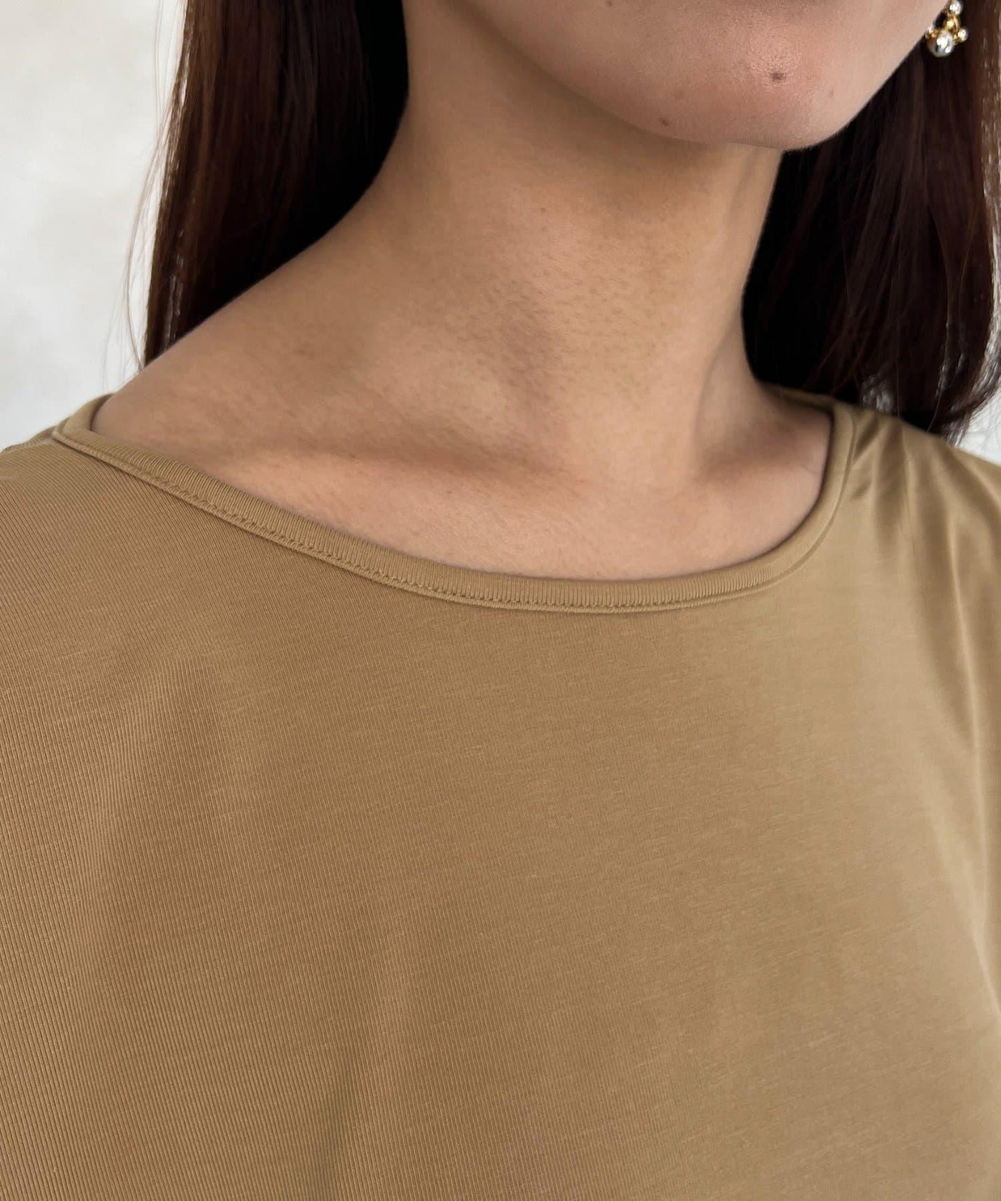 肩部褶皺氣球袖T恤