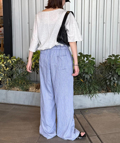 透薄拼接一點刺繡oversize短袖T恤