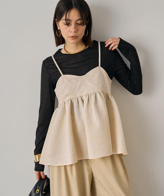 【Loungedress】豹紋提花吊帶背心