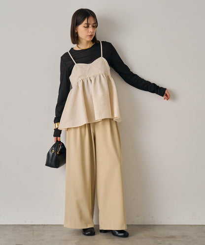 【Loungedress】豹紋提花吊帶背心