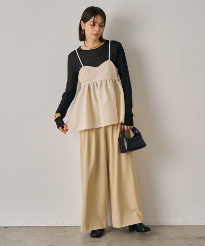 【Loungedress】豹紋提花吊帶背心