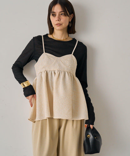 【Loungedress】豹紋提花吊帶背心