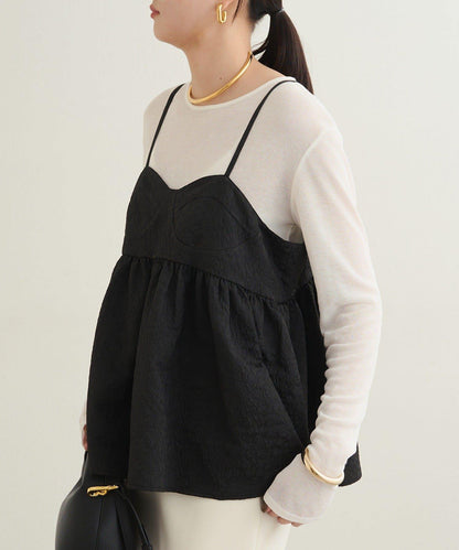 【Loungedress】豹紋提花吊帶背心