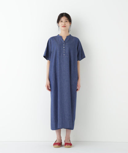 【限定顏色】淺色牛仔連衣裙