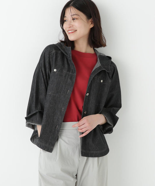 【限定】輕薄牛仔帽衫