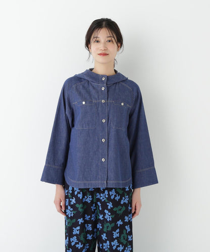 【限定】輕薄牛仔帽衫