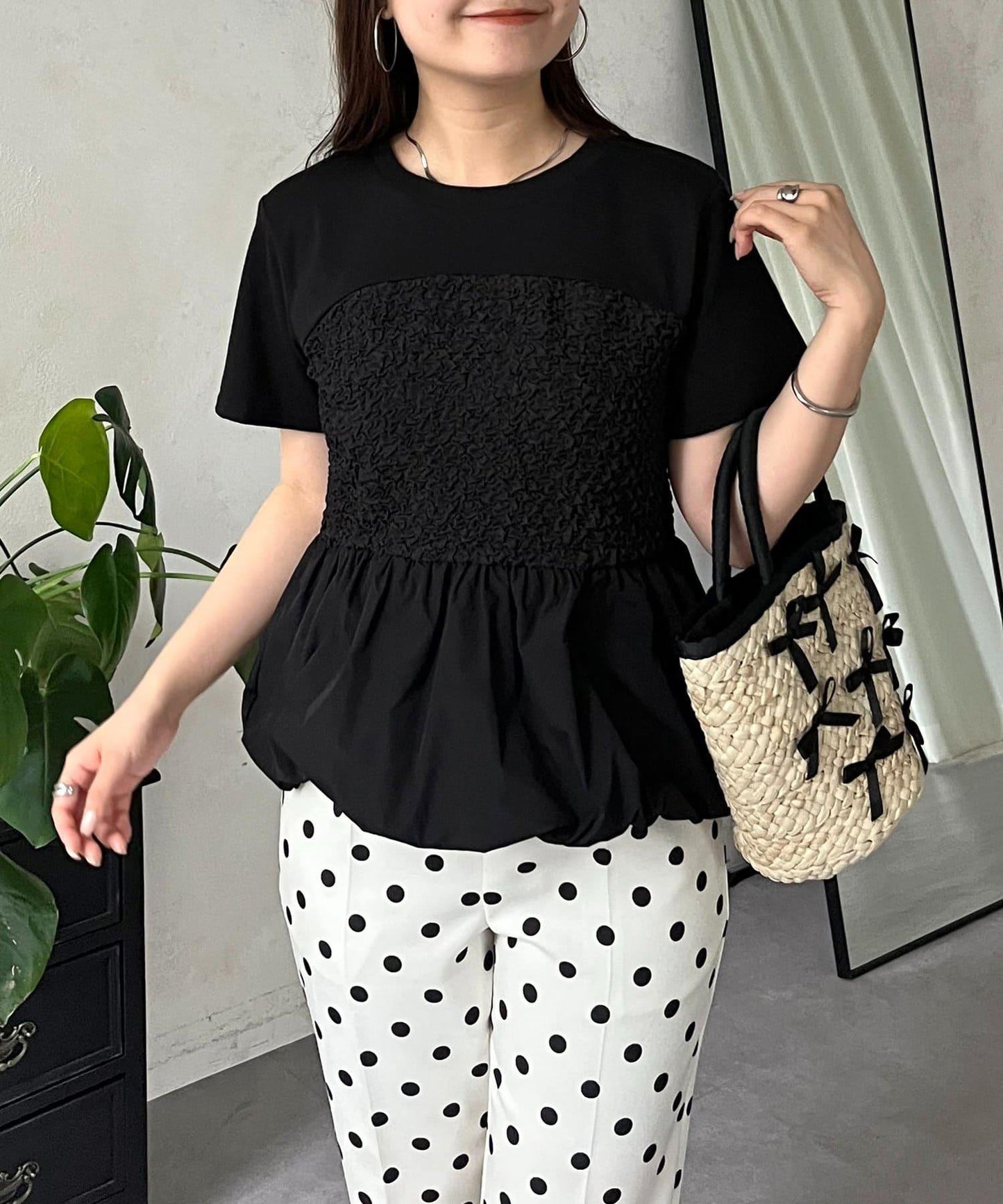 綁帶綁帶吊帶露肩荷葉邊T-shirt