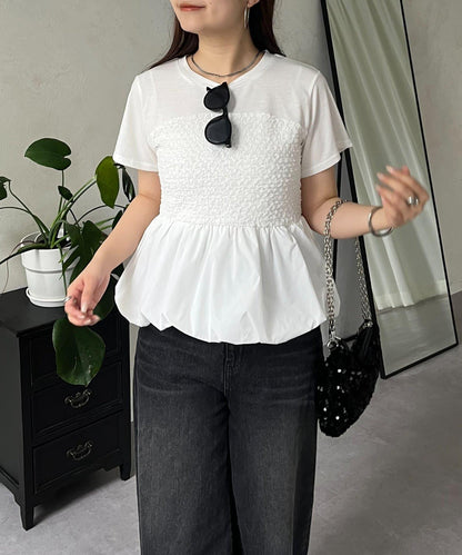 綁帶綁帶吊帶露肩荷葉邊T-shirt