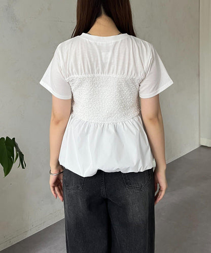 綁帶綁帶吊帶露肩荷葉邊T-shirt