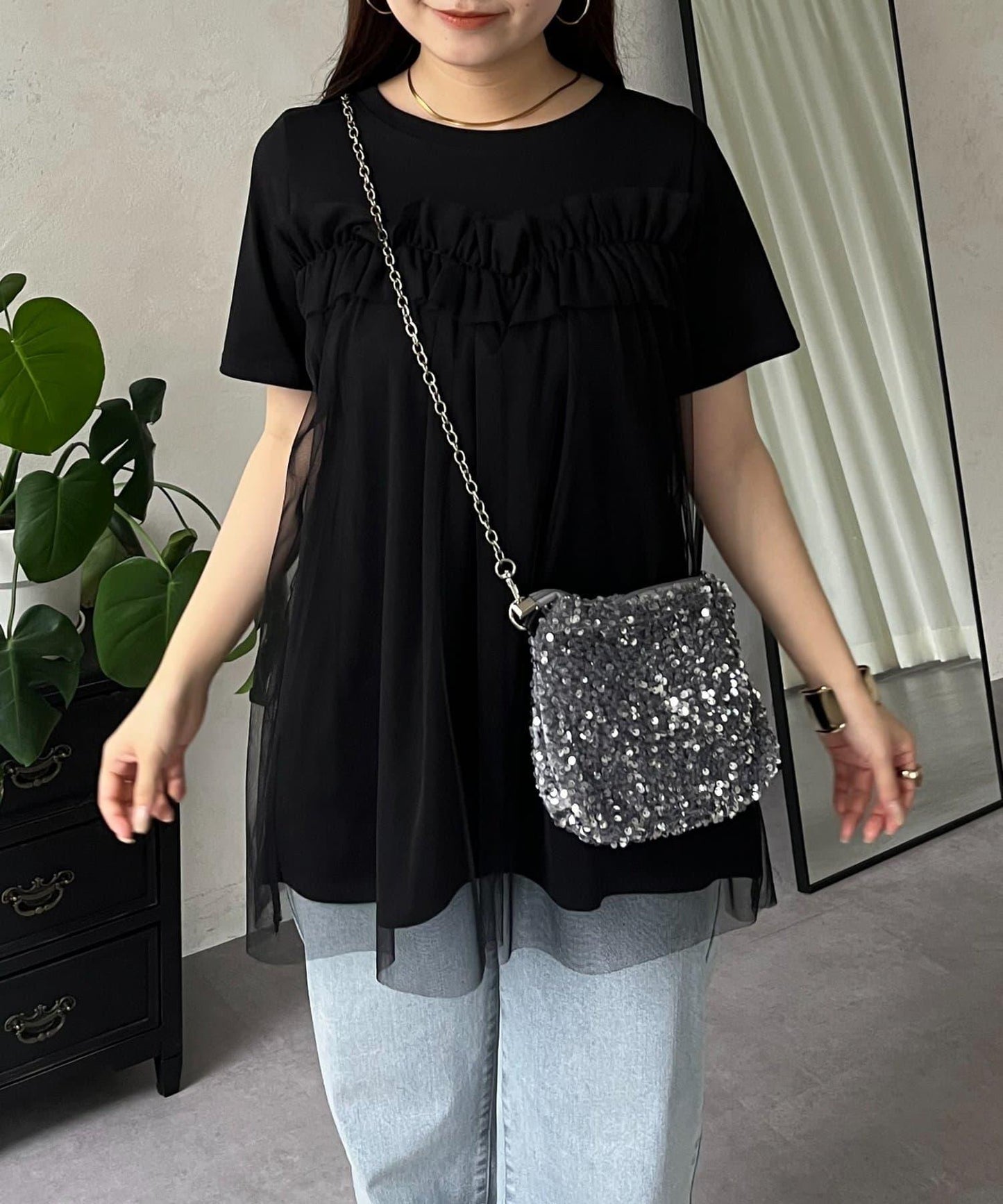 蓬鬆層疊A字型T恤