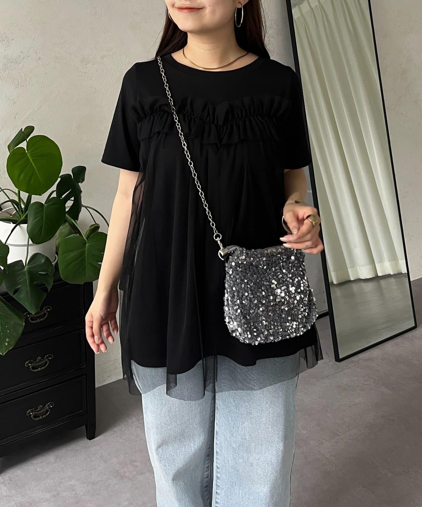 蓬鬆層疊A字型T恤