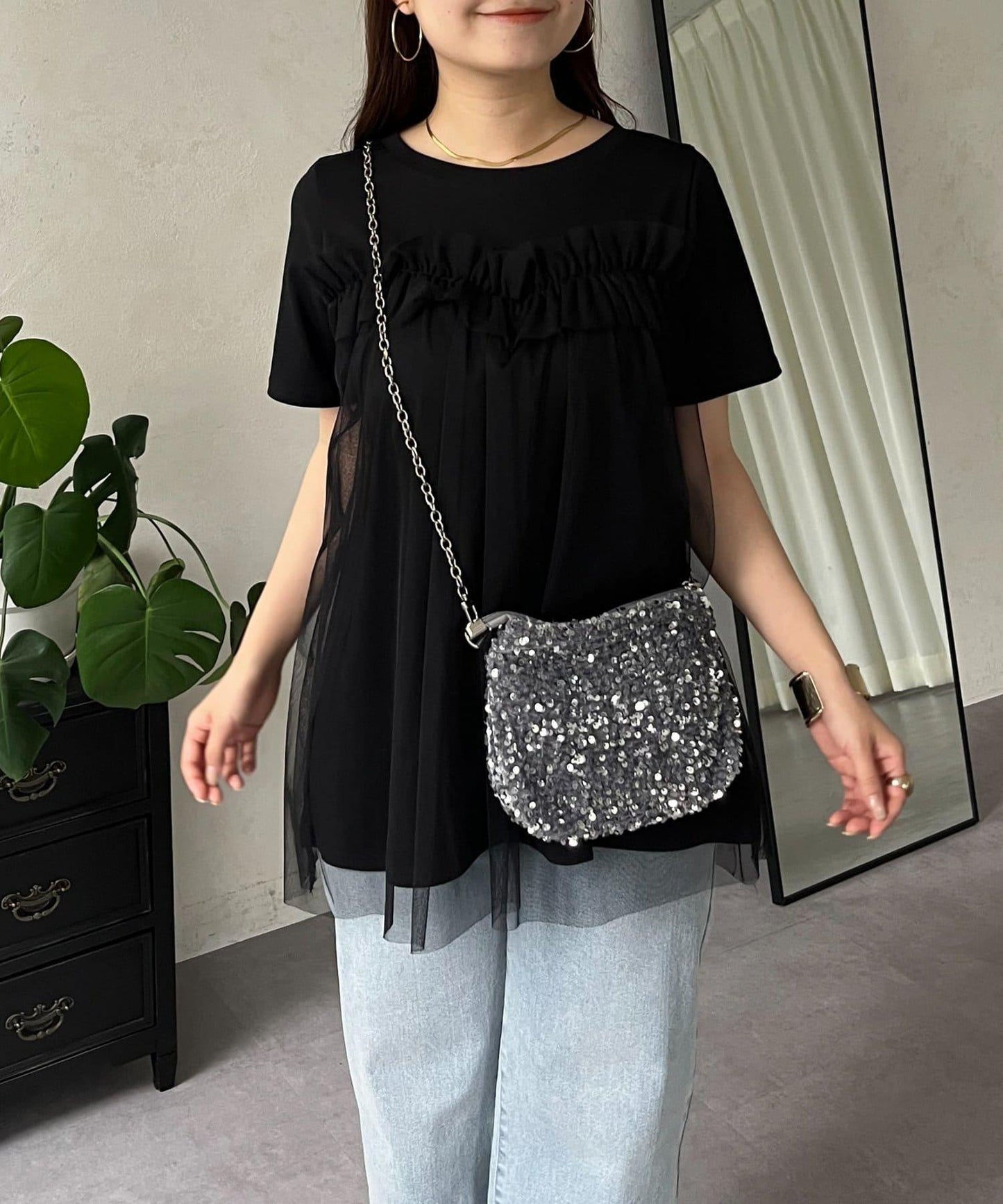 蓬鬆層疊A字型T恤