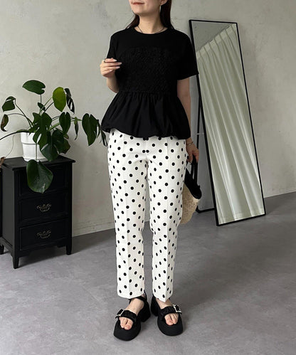 綁帶綁帶吊帶露肩荷葉邊T-shirt