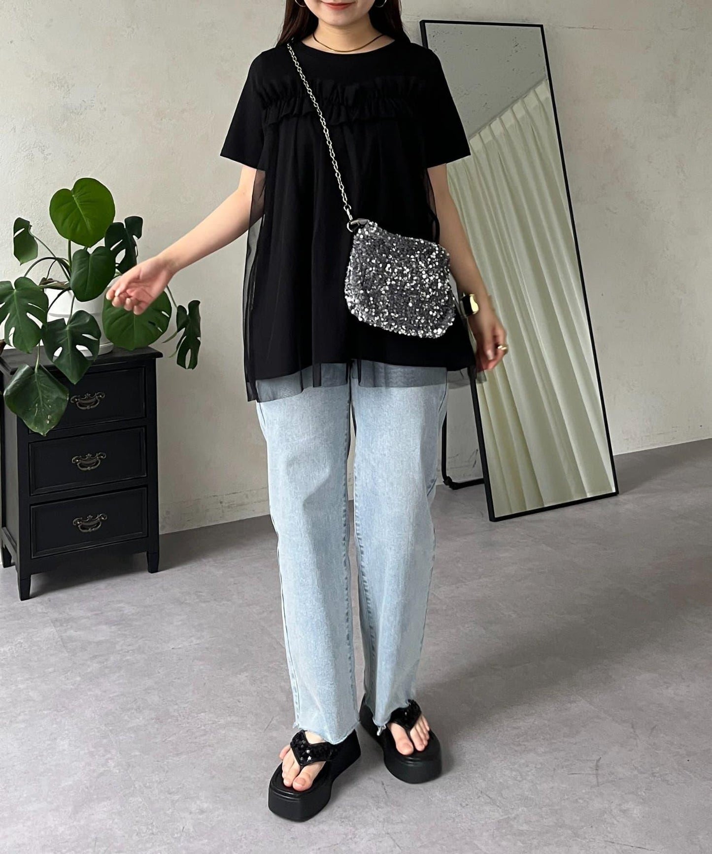 蓬鬆層疊A字型T恤