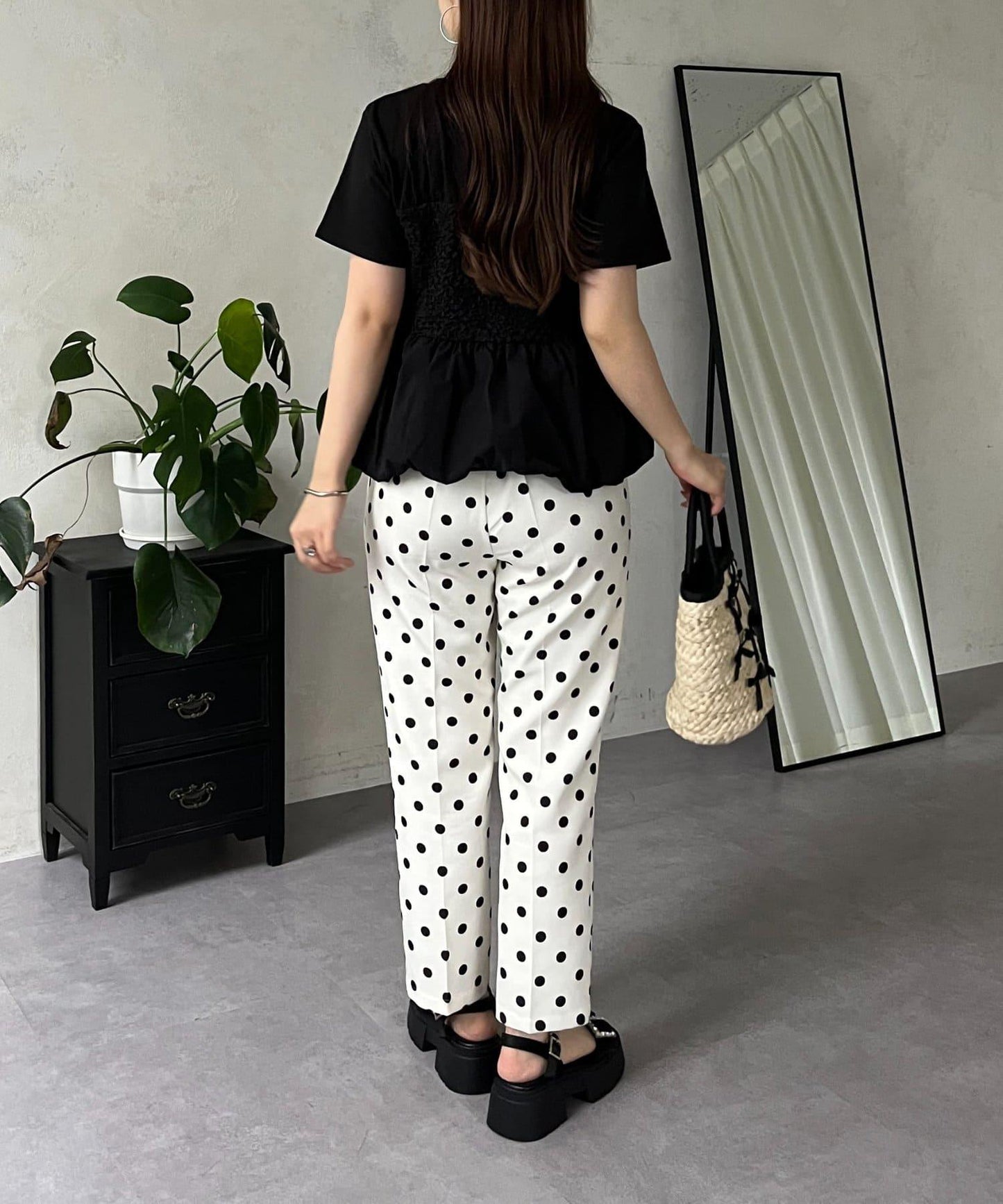 綁帶綁帶吊帶露肩荷葉邊T-shirt