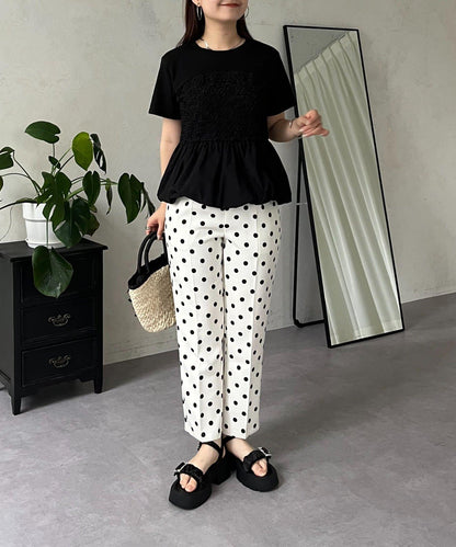 綁帶綁帶吊帶露肩荷葉邊T-shirt