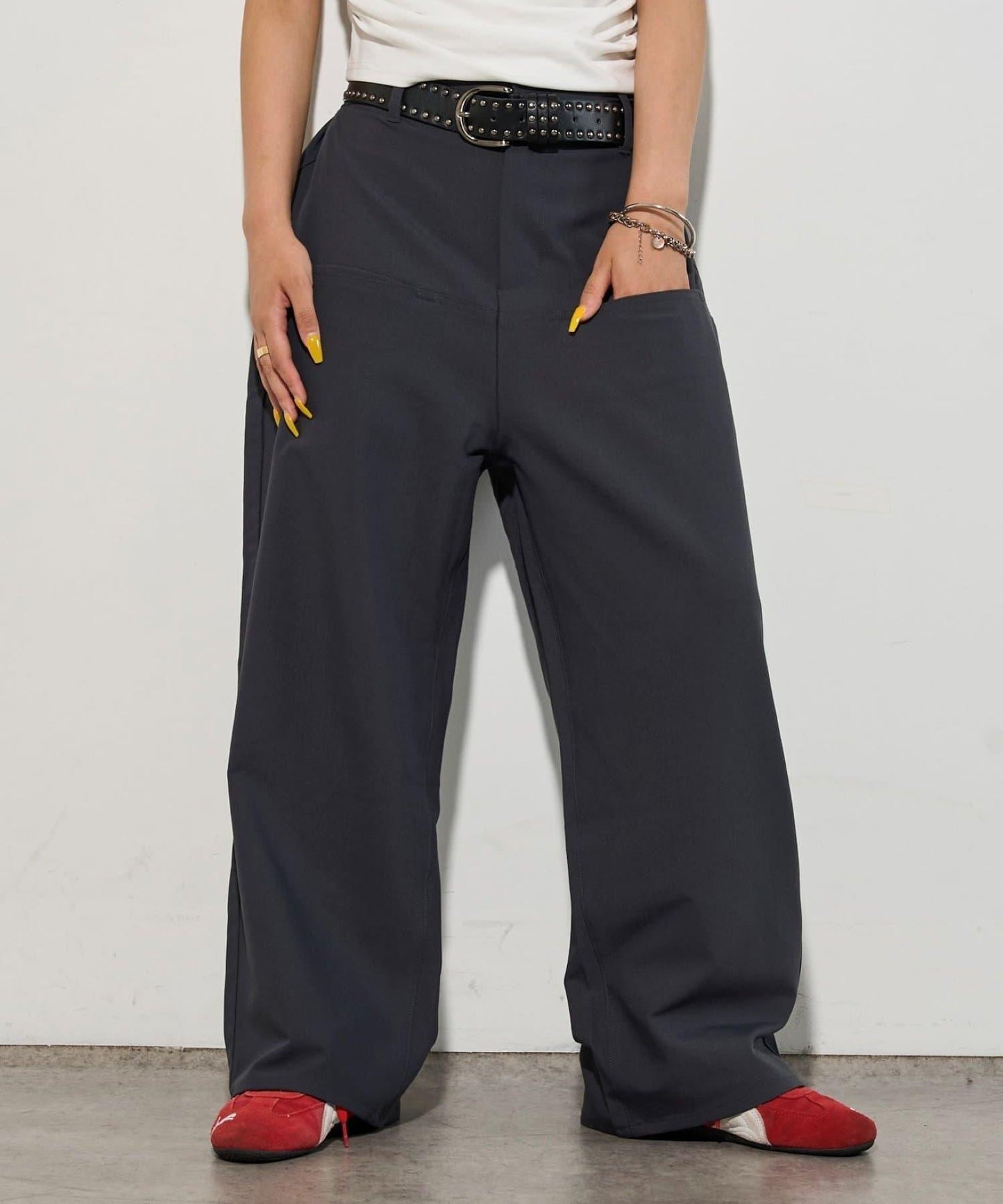 【3尺碼】斜口袋休閒褲