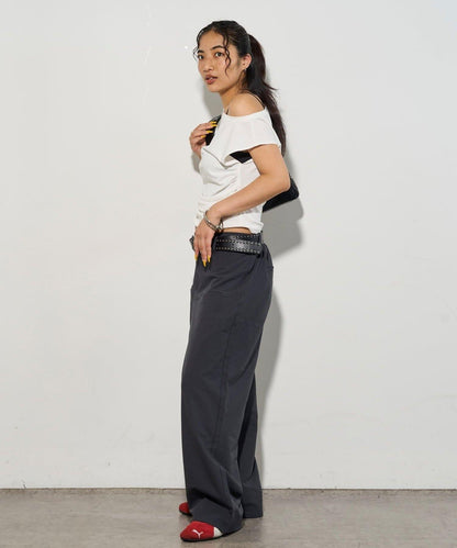 【3尺碼】斜口袋休閒褲