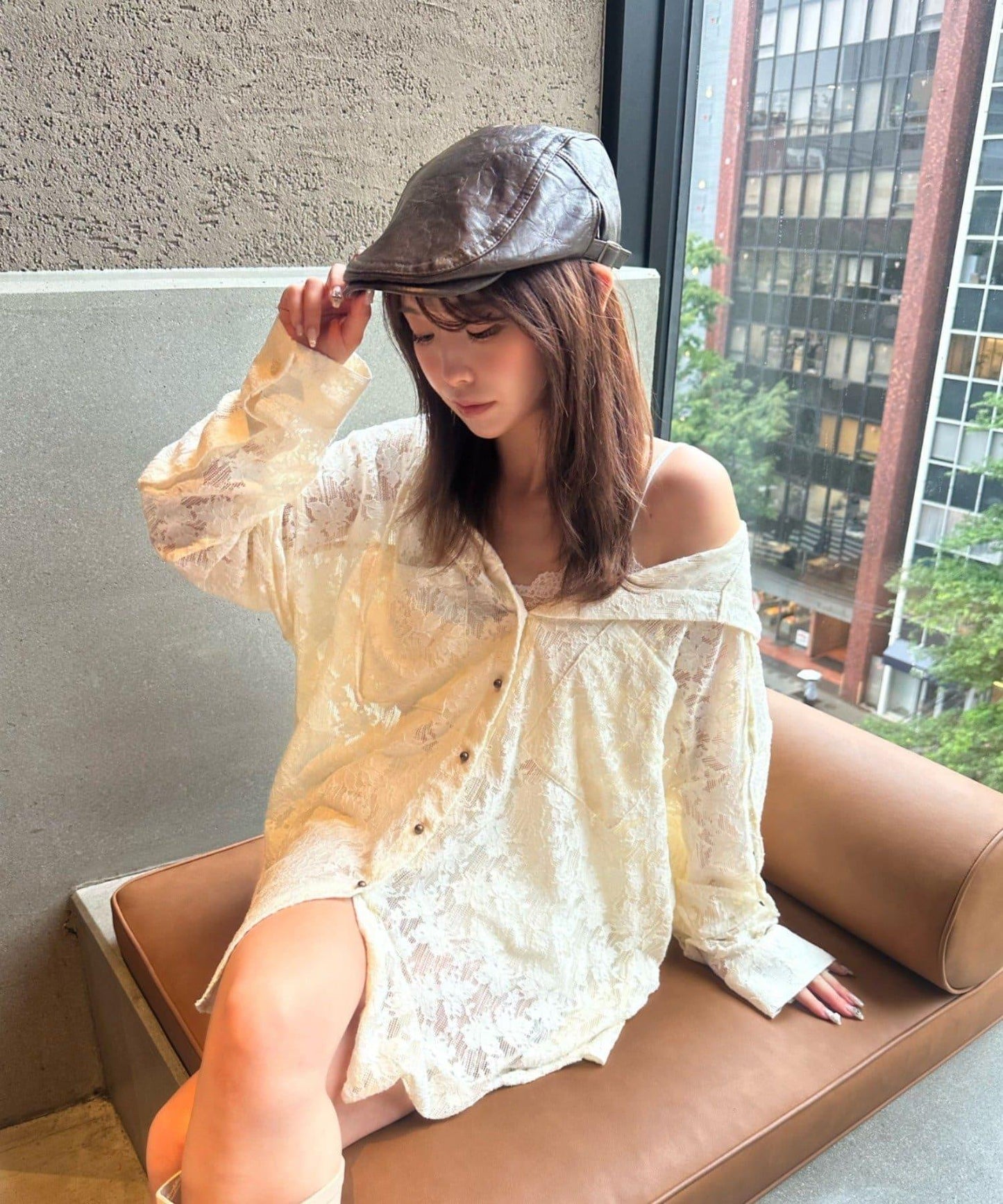 皮革漁夫帽