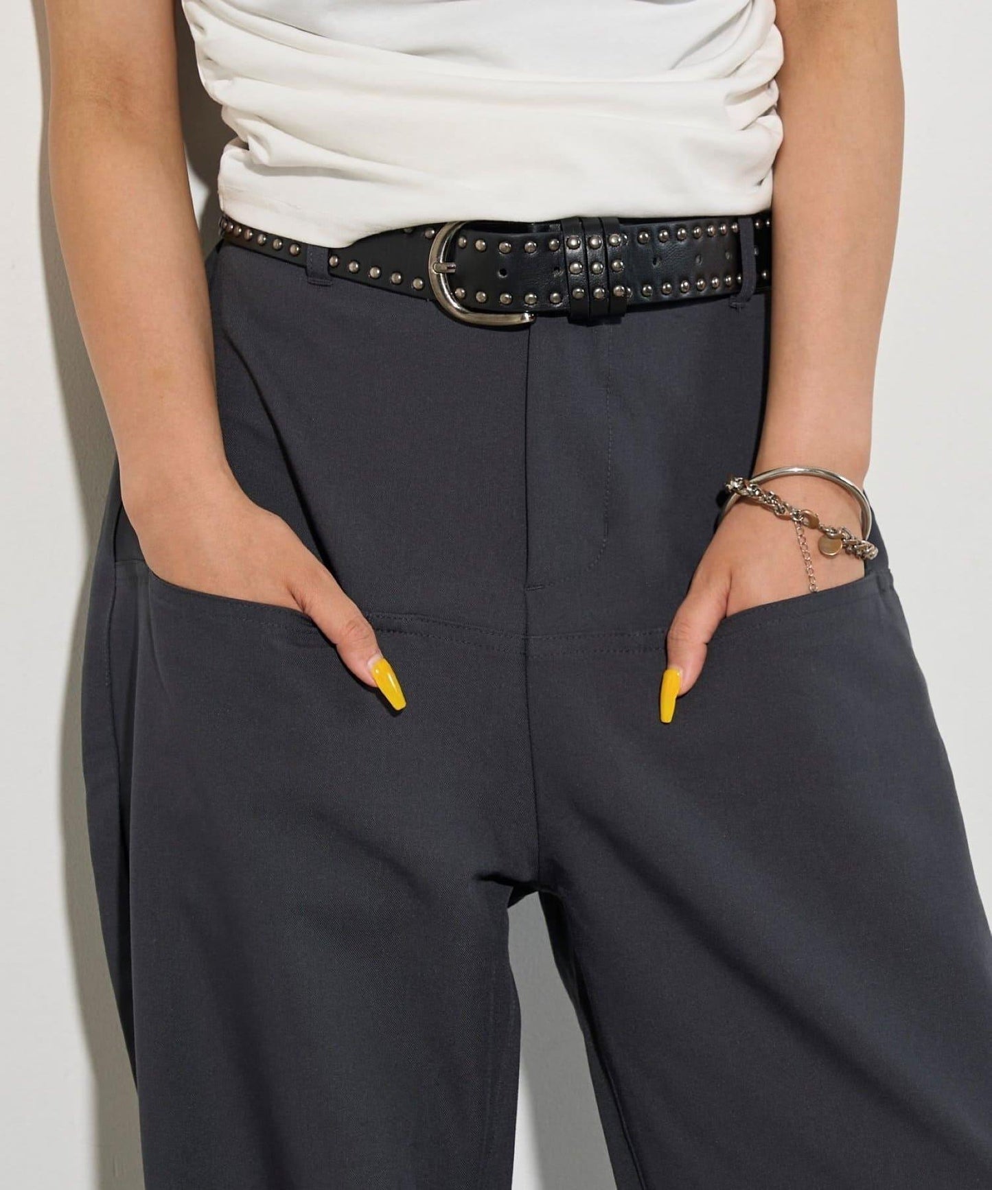 【3尺碼】斜口袋休閒褲