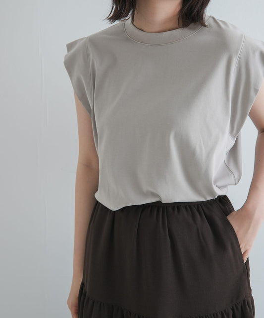 T/C珠地拼接荷葉邊T恤