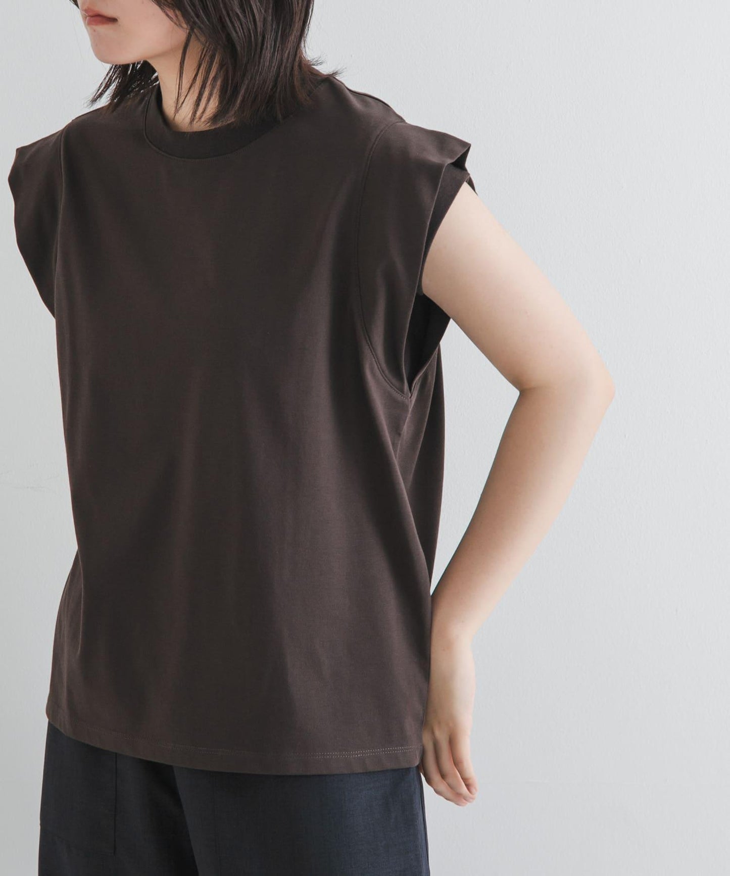 T/C珠地拼接荷葉邊T恤